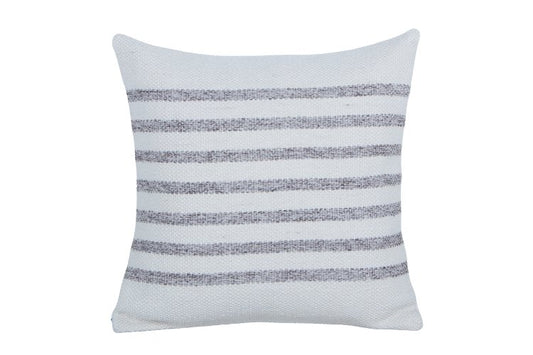 NOUVEAUTÉ 🔥 Coussin ligné gris 18po x 18po - Collection Élément - Piscines Soucy
