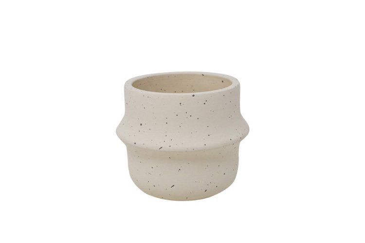 Cache-pot anneau crème 10cm - Piscines Soucy