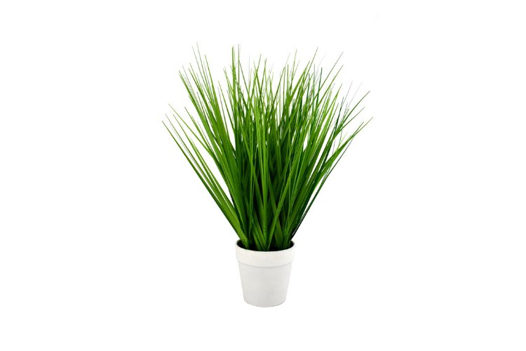 Herbe verte artificielle en pot 38cm - Piscines Soucy