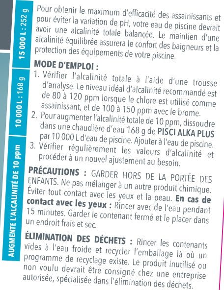 Alcalinité pour piscine "Alka+" - Piscines Soucy