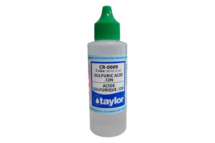 Réactif 09 acide sulfurique 12N Taylor 60 mL - Piscines Soucy